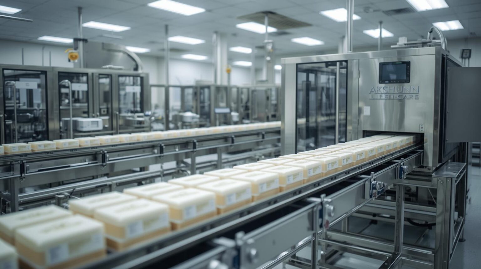 create an image of pharmaceutical formulation soap manufacturing product section akshunn life care (3)